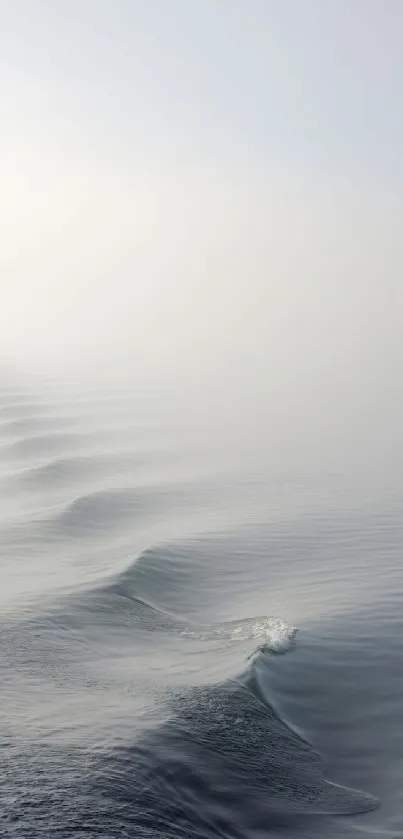 Misty ocean waves create a calming mobile wallpaper.