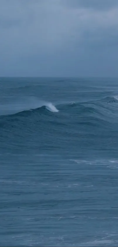 Serene ocean waves on a peaceful blue sea.