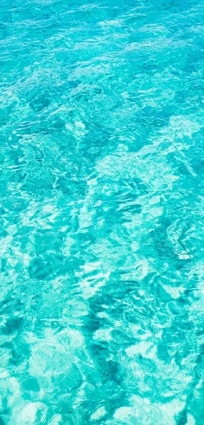 Turquoise ocean water wallpaper for mobile phone, serene and calming.