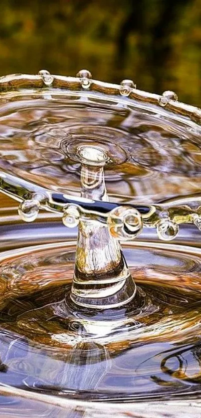 Close-up of water ripple creating a serene effect.