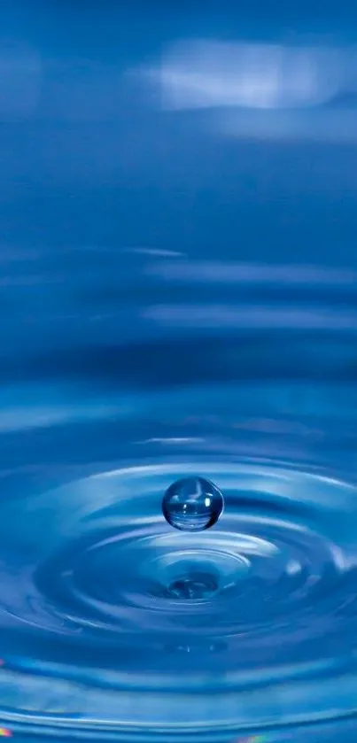 Blue water ripple mobile wallpaper with calming effect.