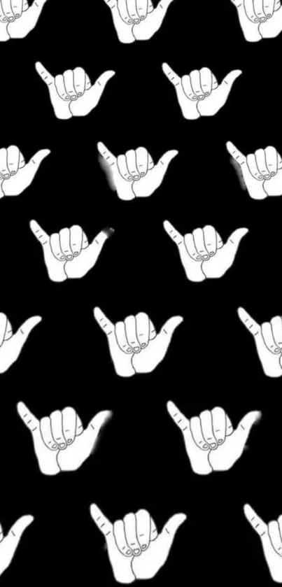 Shaka Sign Black Wallpaper - free download