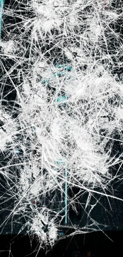 Abstract shattered glass wallpaper for mobile.