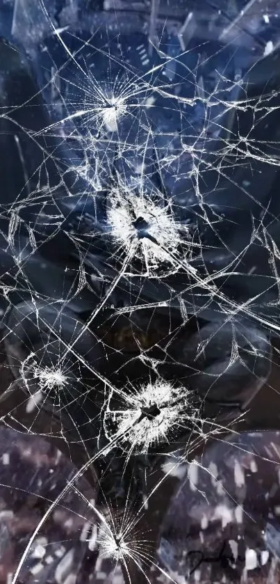 Shattered glass pattern mobile wallpaper with dark tones.