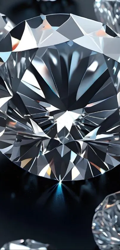 A close-up of a sparkling diamond, showcasing its intricate facets and brilliance.