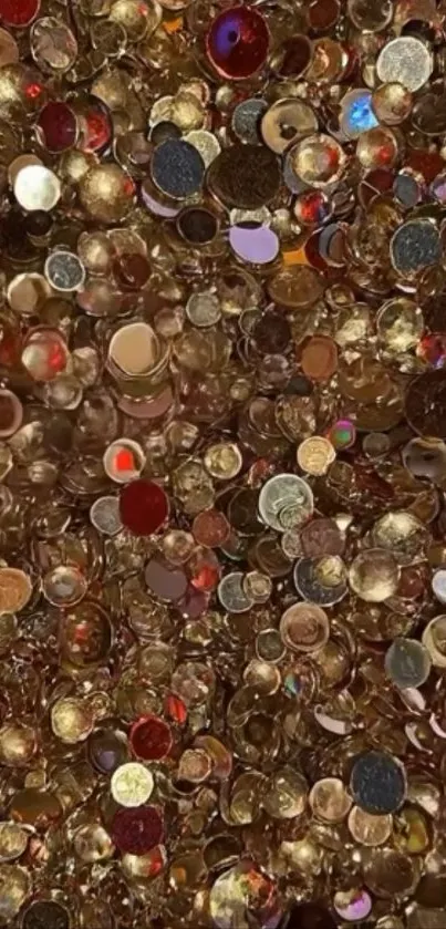 Shimmering gold sequin mobile wallpaper