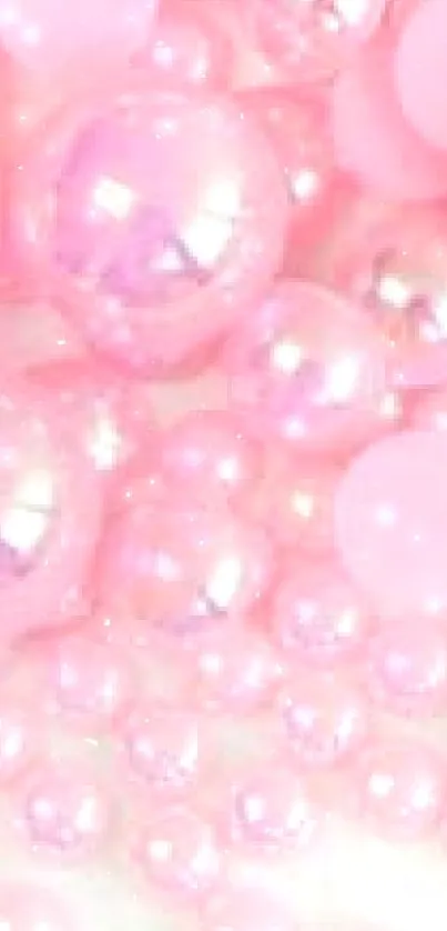 Shimmering pink pearls mobile wallpaper with glossy hues