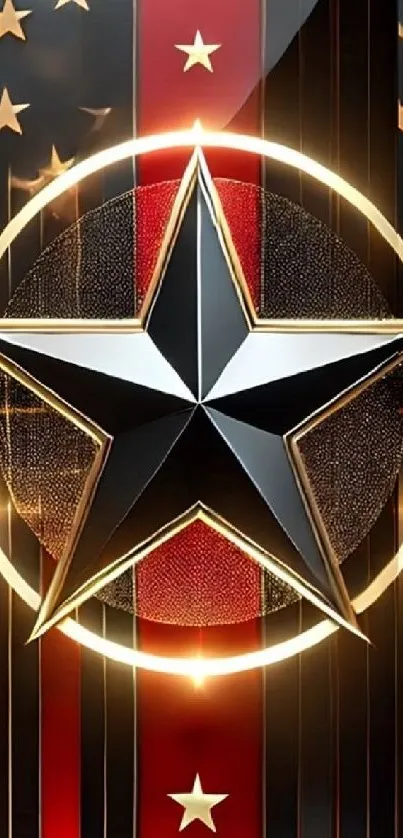 Star-themed phone wallpaper with bold colors and shiny design.