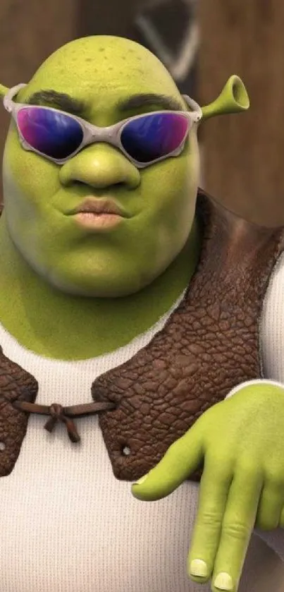 Funny Shrek meme wallpaper for mobile.