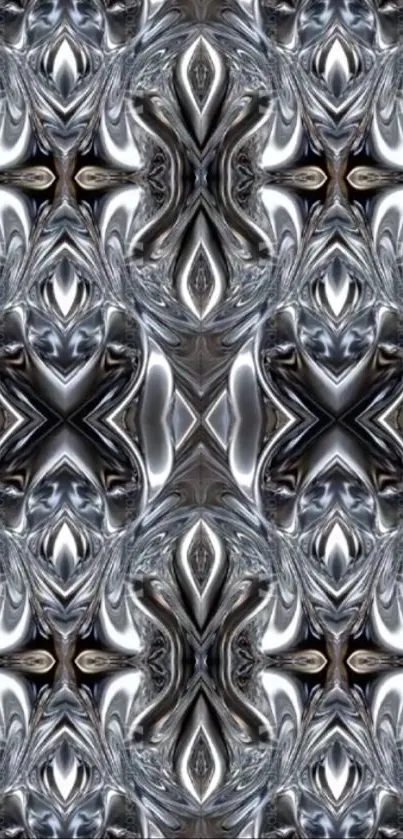 Silver Symmetry Fractal Art Live Wallpaper