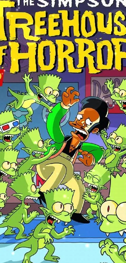 Simpsons Treehouse of Horror wallpaper with Halloween theme.