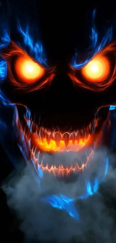 Skull On Fire Live Wallpaper