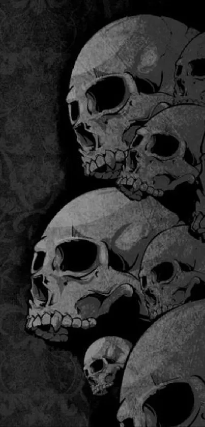 Dark skull pattern wallpaper for mobile.