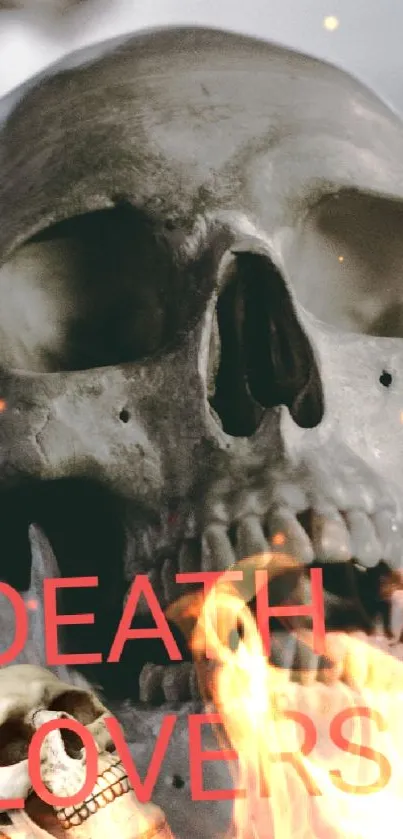 Realistic skull with red text: Death Lovers.