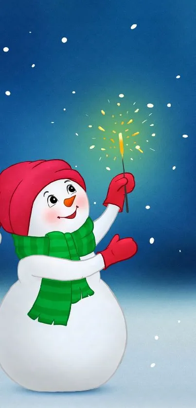 Sky Art Snowman Live Wallpaper