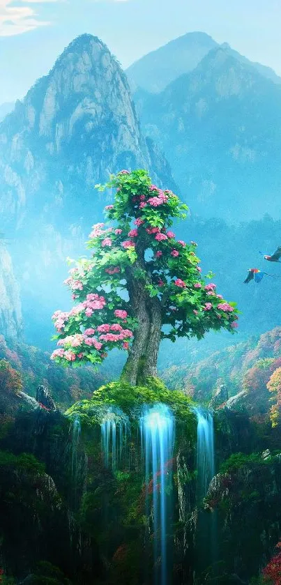 Sky Flower Mountain Live Wallpaper