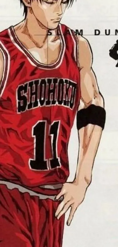 Slam Dunk anime character in red jersey.