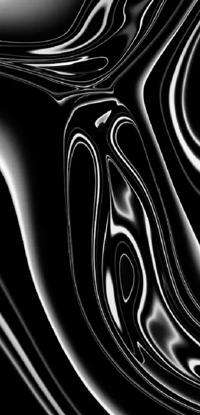 Sleek abstract black wallpaper with dynamic contours and vivid colors.