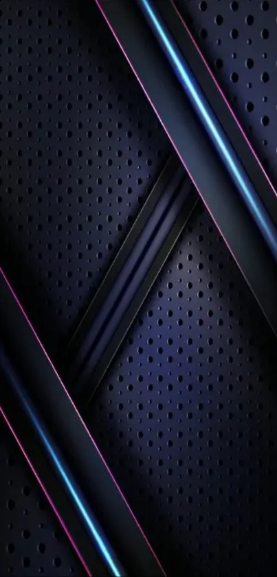 Abstract sleek wallpaper with black and blue hues