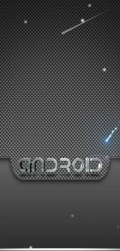 Android wallpaper with sleek design and carbon texture.