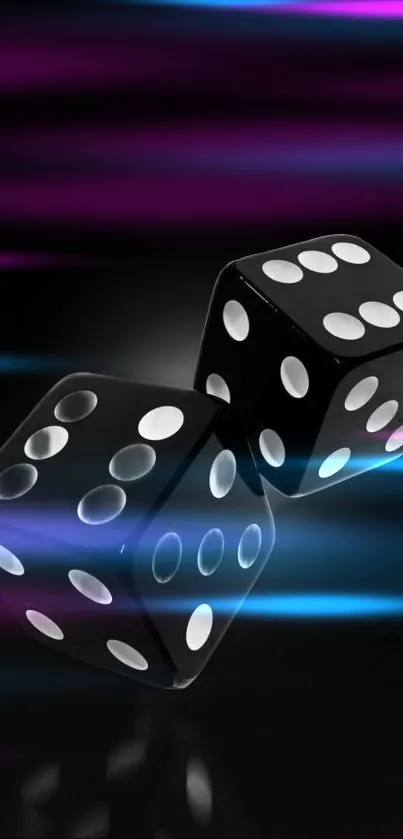 Sleek black dice against a dark background.