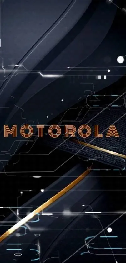 Sleek Motorola black and gold wallpaper.