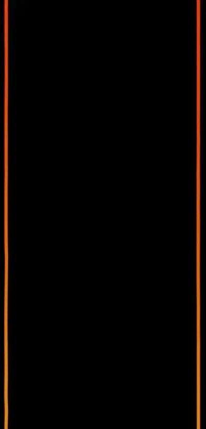 Mobile wallpaper with neon lines on sleek black background.