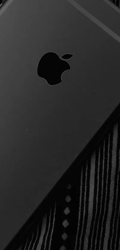 Sleek black mobile phone wallpaper with minimalist design.