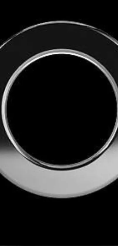 Sleek black phone wallpaper with circular design.