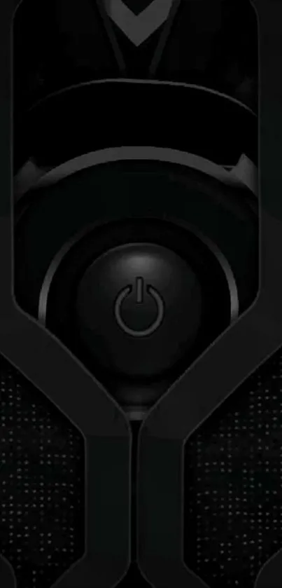 Sleek black power button wallpaper with tech theme.