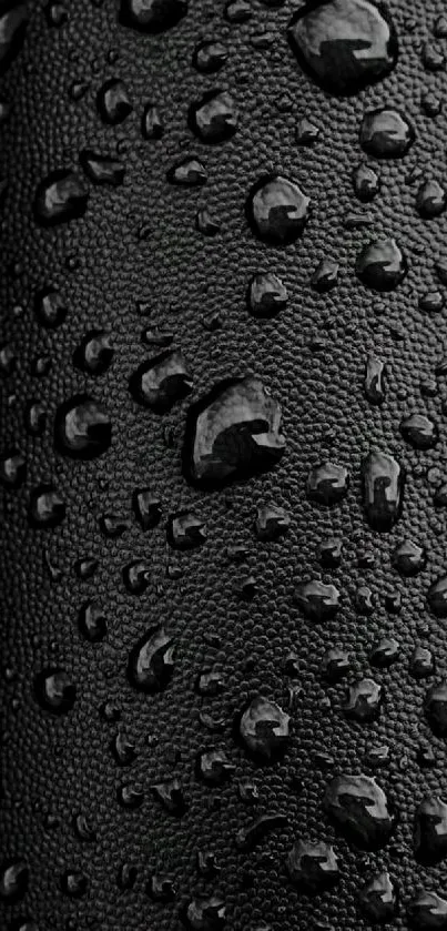 Black mobile wallpaper with raindrop texture.