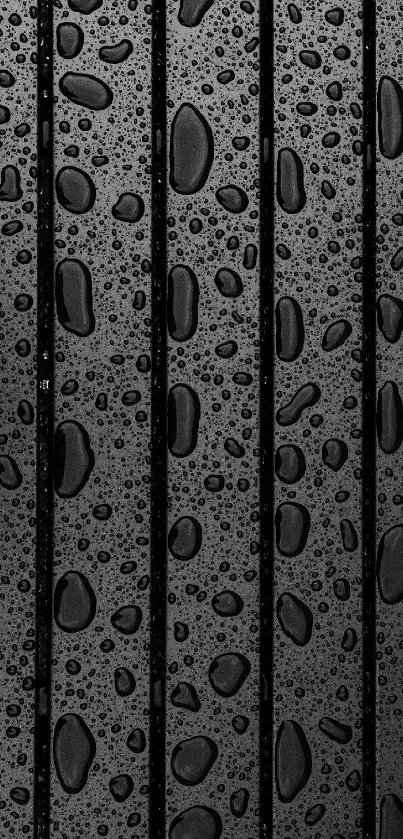 Black wallpaper featuring water droplets creating a sleek and modern texture.