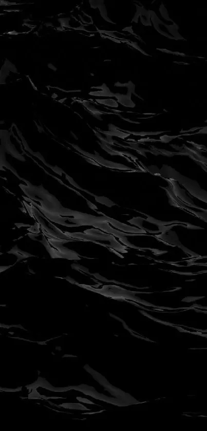 Black abstract wave pattern mobile wallpaper.