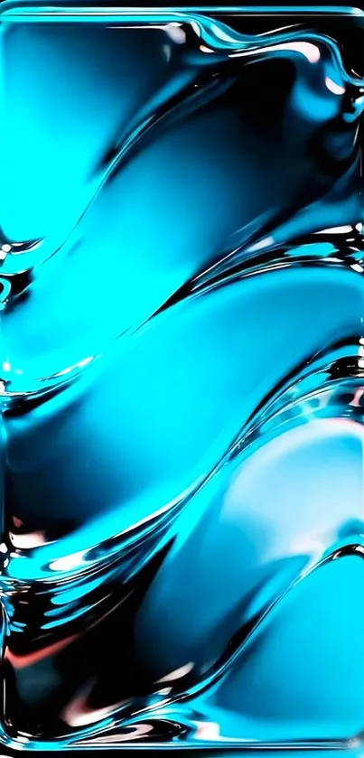 Blue abstract glass texture on mobile screen.