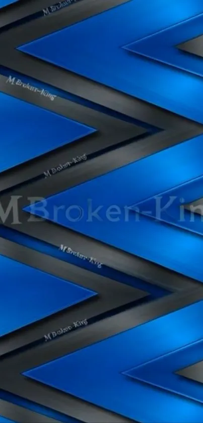 Sleek abstract geometric blue wallpaper for mobile.