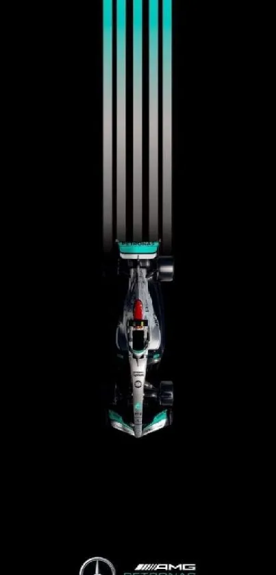 Sleek Formula 1 car mobile wallpaper with dynamic design.