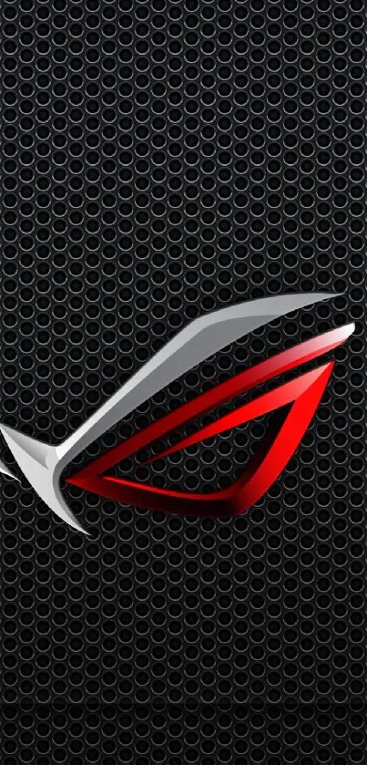 Dynamic gaming logo on textured black background wallpaper.