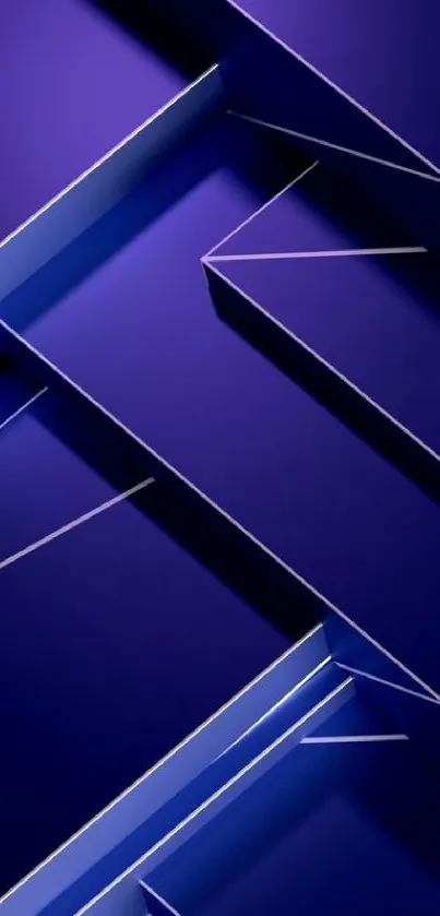 Sleek geometric blue wallpaper with abstract shapes.