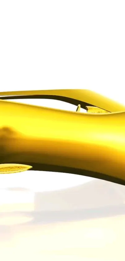 Sleek golden car design on white background.