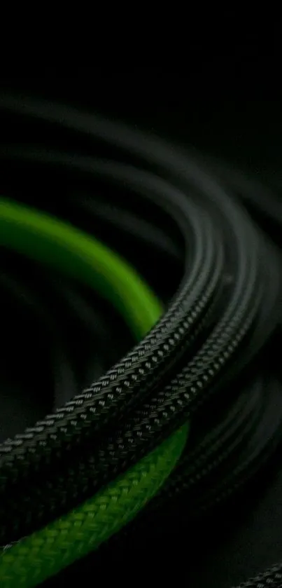 Green and black cables mobile wallpaper.