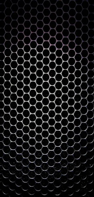 Dark hexagonal pattern wallpaper for mobile screen.