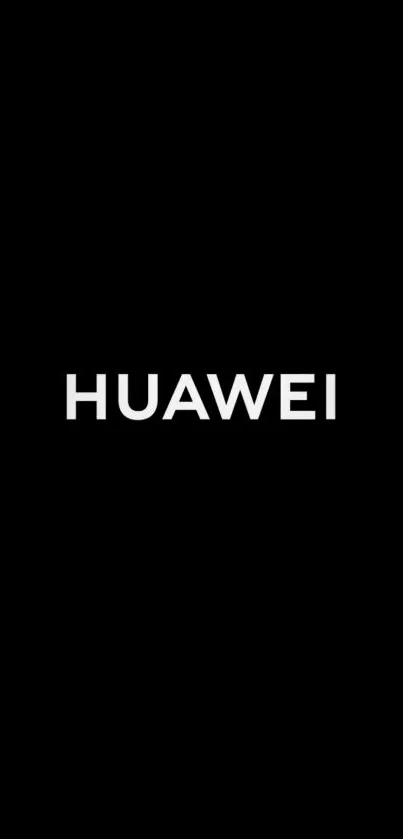 Huawei logo on a black background.