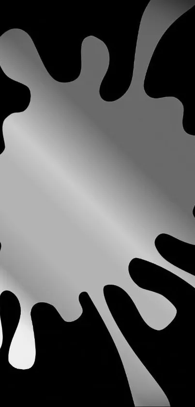 Mobile wallpaper featuring metallic splash on a black background.