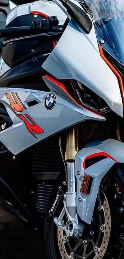 Sleek sports motorcycle on a paved surface
