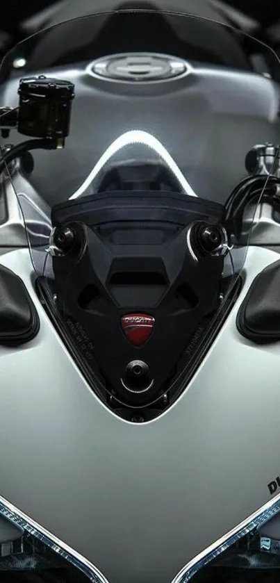 High-performance motorcycle close-up wallpaper.