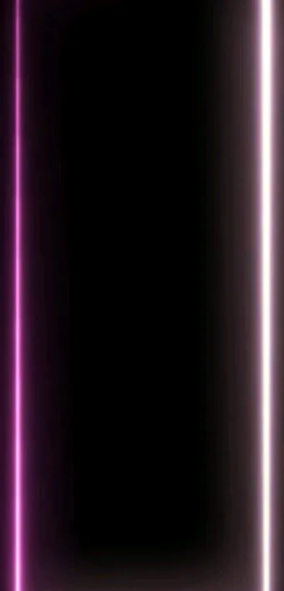 Sleek neon wallpaper with pink light on black background.