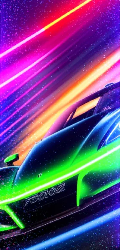 Sleek Neon Sports Car Wallpaper Free Download 