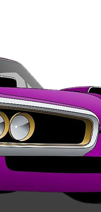 Purple car with stylish design and dynamic look for mobile wallpaper.