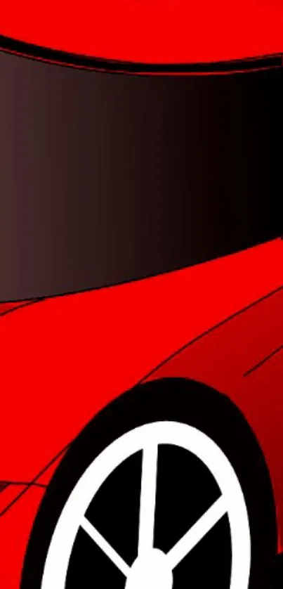 Illustration of a sleek red sports car with a modern design.