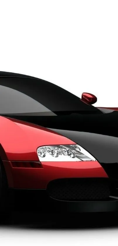 Sleek red and black sports car wallpaper with a glossy finish.